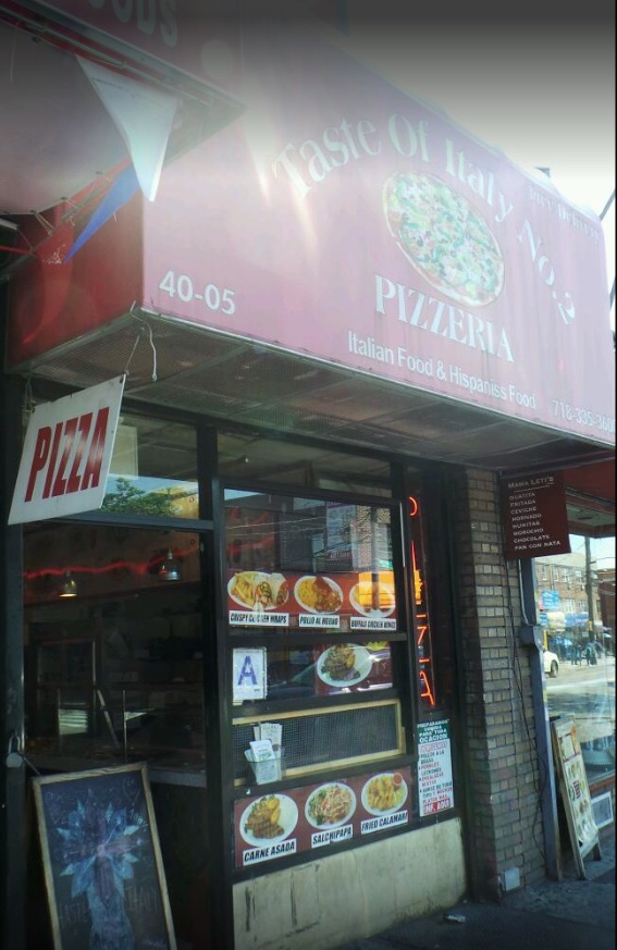 Taste of Italy storefront at 40-05 Junction Boulevard in Corona, Queens